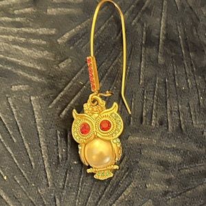 Betsy Johnson Owl drop earrings